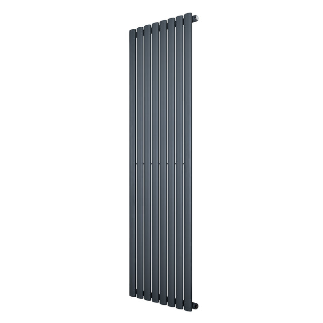 Gliederheizkörper in Anthrazitgrau, 1600mm x 480mm, mit schlankem, vertikalem Design und glatter, moderner Oberfläche für effiziente Wärmeverteilung