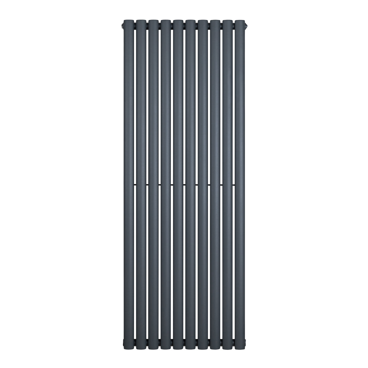 Gliederheizkörper in Anthrazitgrau, 1600mm x 600mm, mit schlanken, vertikalen Röhren und glatter Oberfläche, ideal für moderne Innenräume
