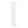 Schlanker, vertikaler Gliederheizkörper in Weiß, 1800mm x 480mm, mit glatten, modernen Linien und einem eleganten, minimalistischen Design