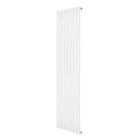 Schlanker, vertikaler Gliederheizkörper in Weiß, 1800mm x 480mm, mit glatten, modernen Linien und einem eleganten, minimalistischen Design