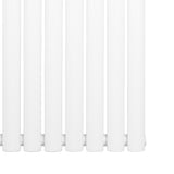 Gliederheizkörper in Weiß, 1800mm x 480mm, mit glatten, runden Röhren und einem modernen, minimalistischen Design für effiziente Wärmeverteilung