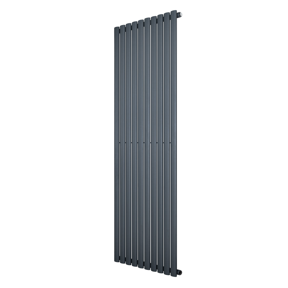 Eleganter Gliederheizkörper in Anthrazitgrau, 1800mm x 600mm, mit schlanken, vertikalen Lamellen und modernem Design für effiziente Wärmeverteilung