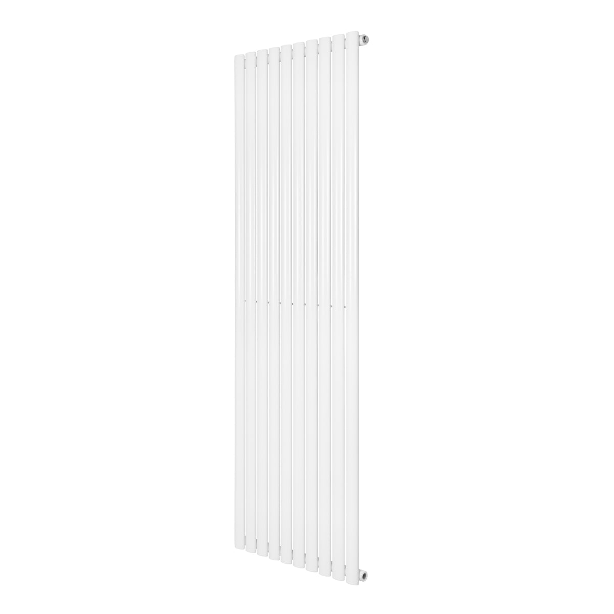 Hochformatiger, schlanker Gliederheizkörper in Weiß, 1800mm x 600mm, mit glatten, vertikalen Lamellen für effiziente Wärmeverteilung und modernes Design