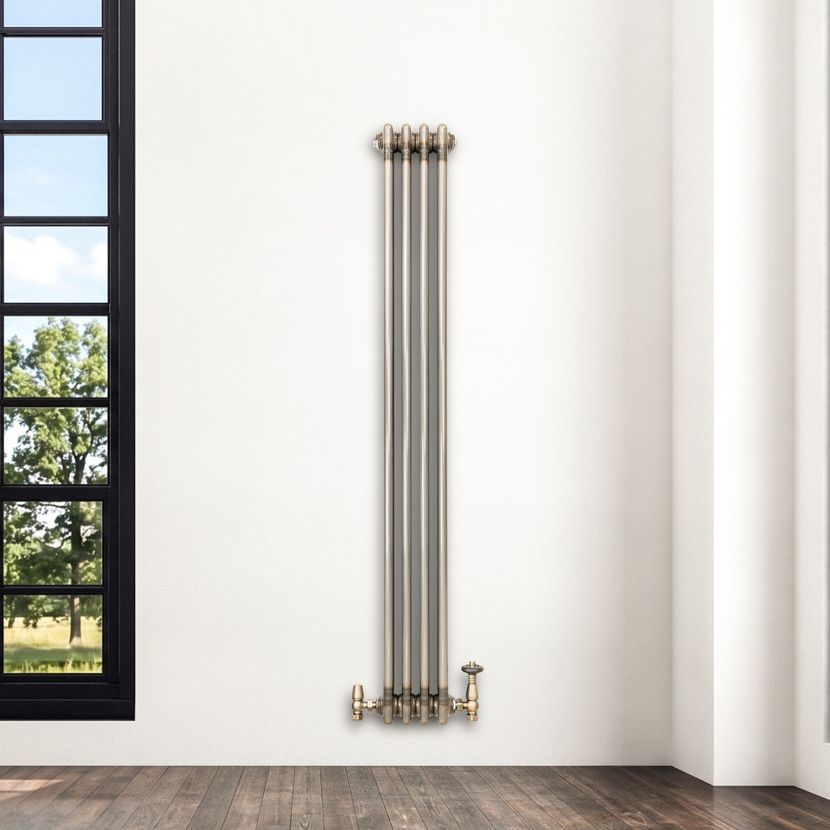 Klassischer 3-Säulen-Heizkörper – 1500 x 200 mm - Rohmetall - view 4