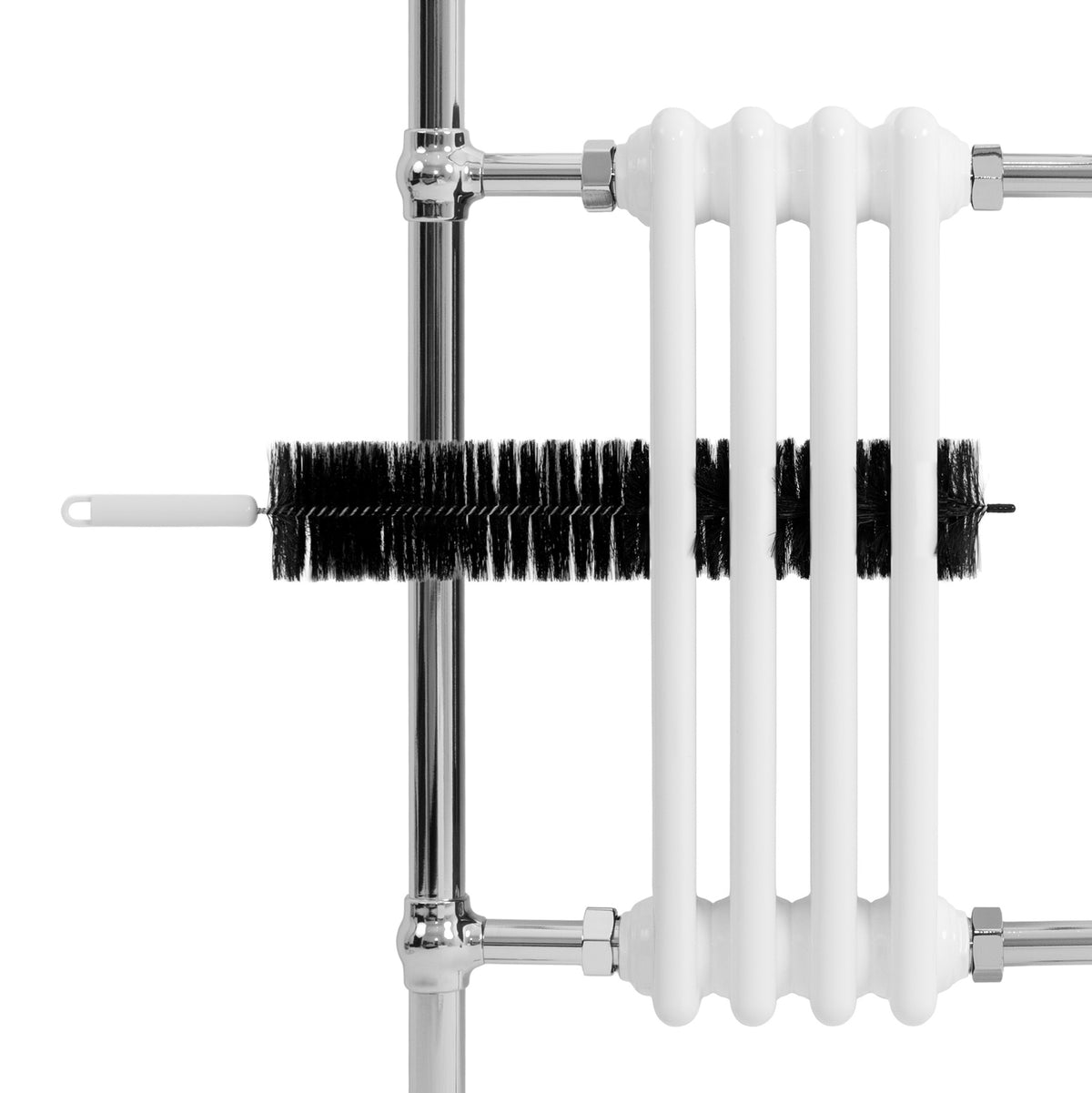 Klassicher Beheizter Handtuchheizkörper – 950 mm x 480 mm – Weiß