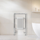 Klassicher Beheizter Handtuchheizkörper – 950 mm x 570 mm – Weiß