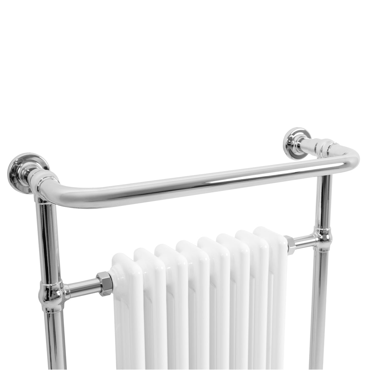 Klassicher Beheizter Handtuchheizkörper – 950 mm x 660 mm – Weiß