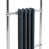 Klassicher Beheizter Handtuchheizkörper – 950 mm x 480 mm – Anthrazitgrau