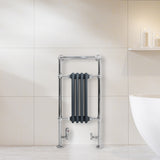 Klassicher Beheizter Handtuchheizkörper – 950 mm x 480 mm – Anthrazitgrau