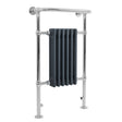 Klassicher Beheizter Handtuchheizkörper – 950 mm x 570 mm – Anthrazitgrau