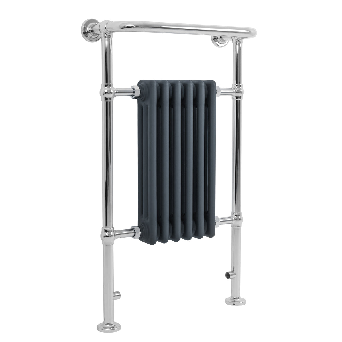 Klassicher Beheizter Handtuchheizkörper – 950 mm x 570 mm – Anthrazitgrau