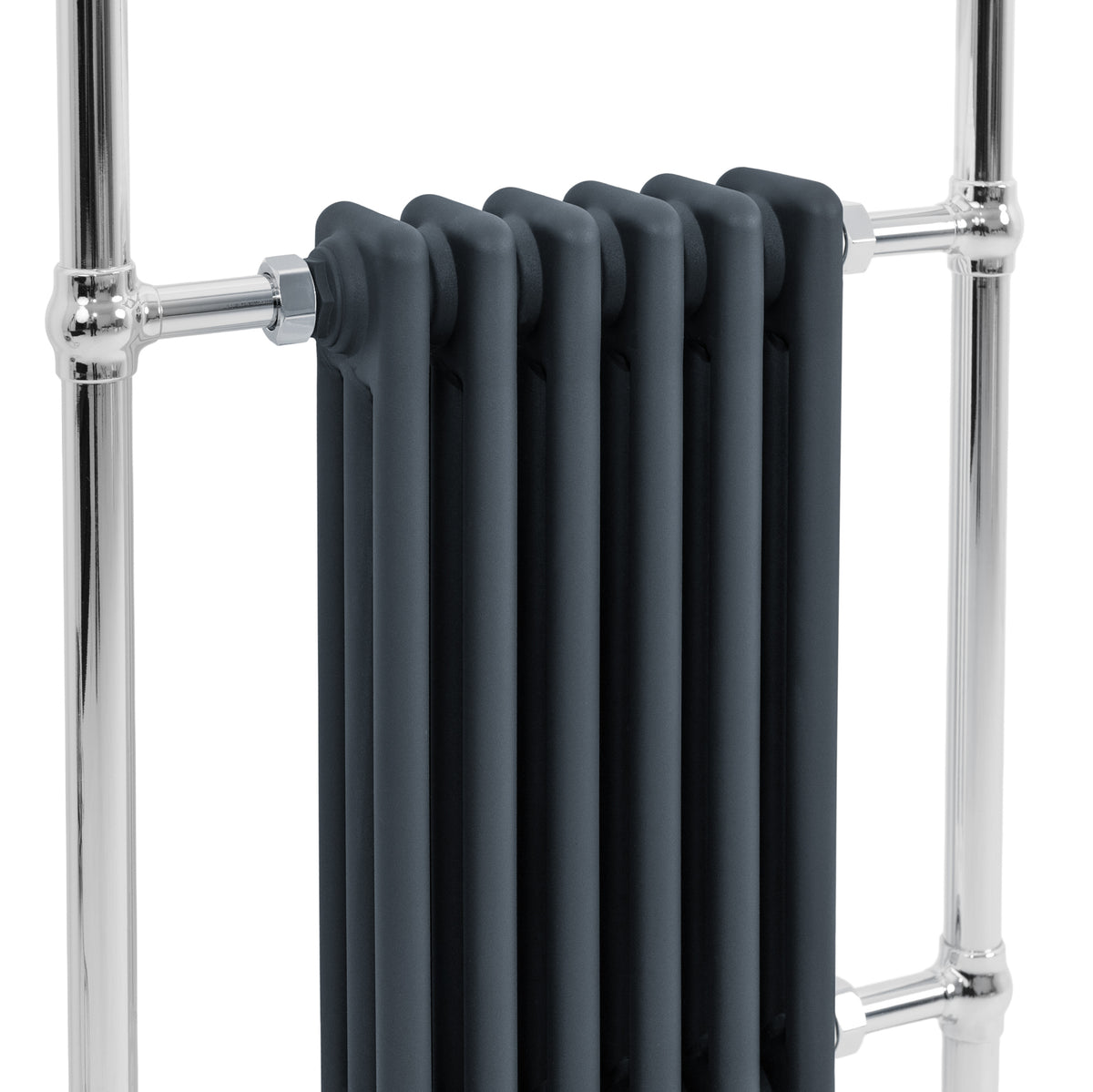 Klassicher Beheizter Handtuchheizkörper – 950 mm x 570 mm – Anthrazitgrau - view 10