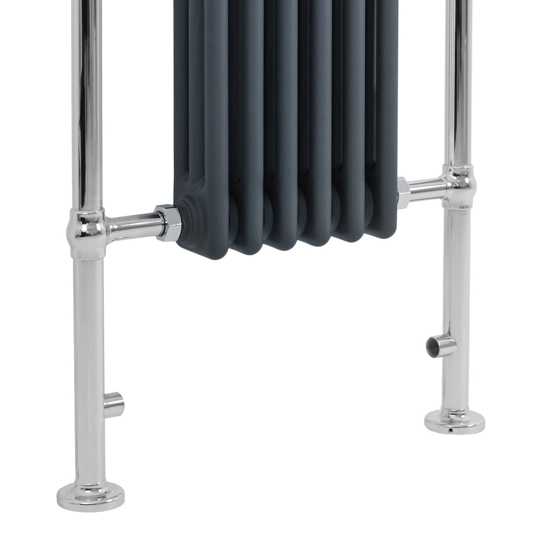 Klassicher Beheizter Handtuchheizkörper – 950 mm x 570 mm – Anthrazitgrau - view 11