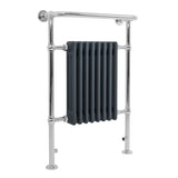 Klassicher Beheizter Handtuchheizkörper – 950 mm x 660 mm – Anthrazitgrau
