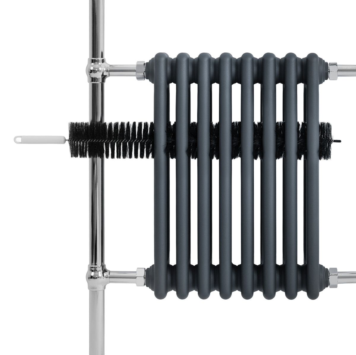 Klassicher Beheizter Handtuchheizkörper – 950 mm x 660 mm – Anthrazitgrau