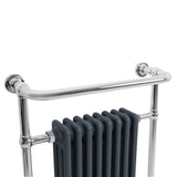 Klassicher Beheizter Handtuchheizkörper – 950 mm x 660 mm – Anthrazitgrau
