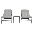 3-Teiliges Bistro-Set – Grau