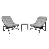 3-Teiliges Bistro-Set – Grau - view 2