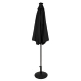 LED-Kipp-Sonnenschirm 2,7m mit Ständer - Schwarz