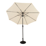 LED-Kipp-Sonnenschirm 2,7m mit Ständer - Creme