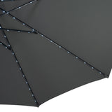 LED-Kipp-Sonnenschirm 2,7m mit Ständer - Grau