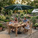 LED-Kipp-Sonnenschirm 2,7m mit Ständer - Grün