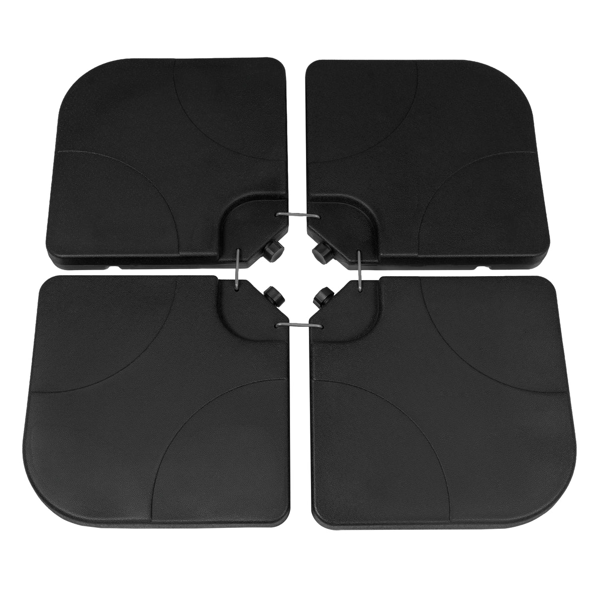Ausleger-Sonnenschirm 3m mit Quadratischem Beschwerungsfuß – Beige