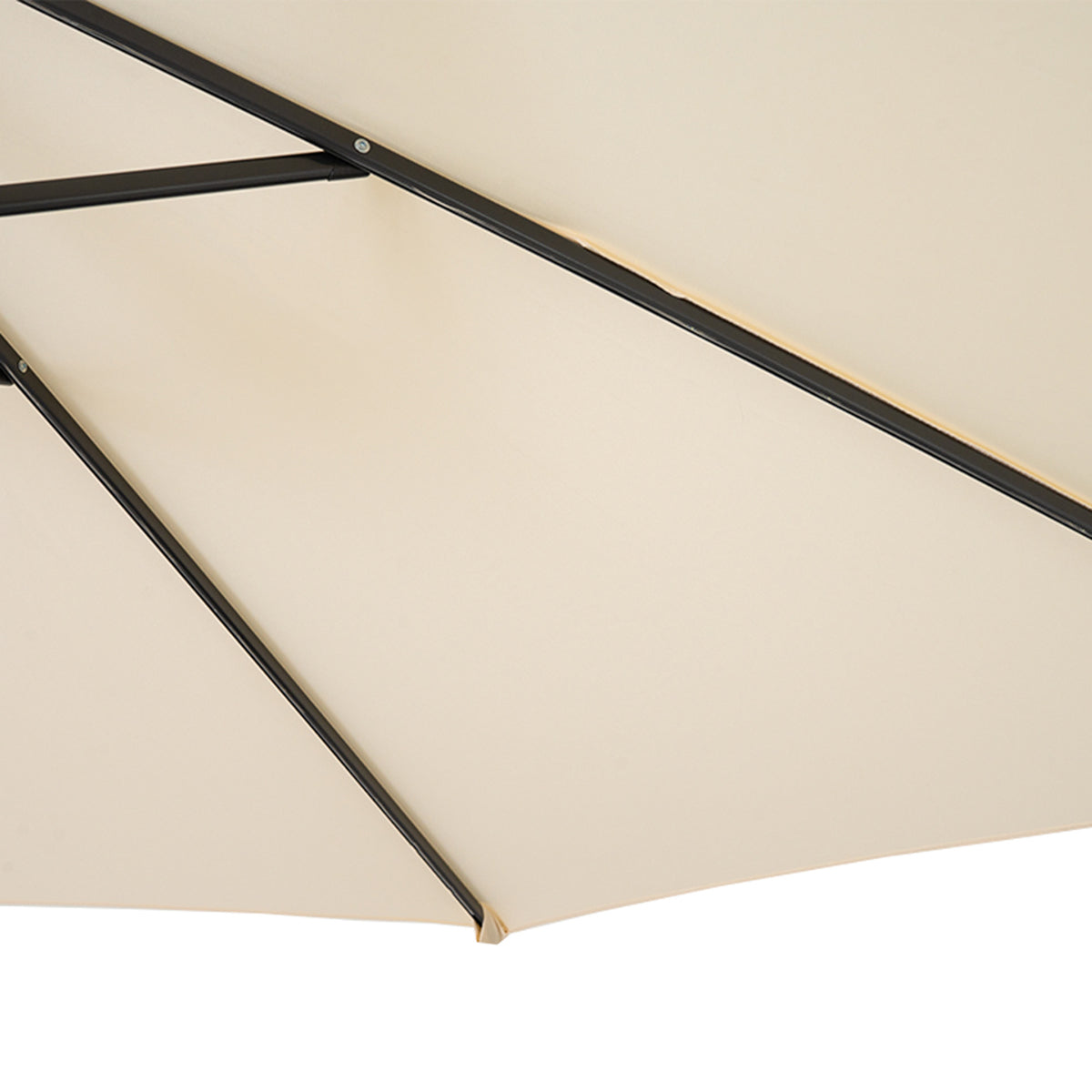 Ausleger-Sonnenschirm 3m mit Halbem Beschwerfuß – Creme