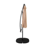 Ausleger-Sonnenschirm 3m mit Beschwerungsfuß - Beige