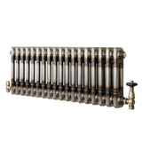 Klassischer 2-Säulen-Heizkörper mit TRV  – 300 x 830 mm – Rohmetall