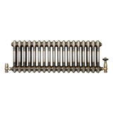 Klassischer 2-Säulen-Heizkörper mit TRV  – 300 x 830 mm – Rohmetall