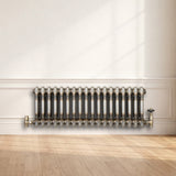 Klassischer 2-Säulen-Heizkörper mit TRV  – 300 x 830 mm – Rohmetall