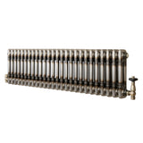 Klassischer 2-Säulen-Heizkörper mit TRV – 300 x 1190 mm - Rohmetall