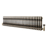Klassischer 2-Säulen-Heizkörper mit TRV – 300 x 1460 mm - Rohmetall