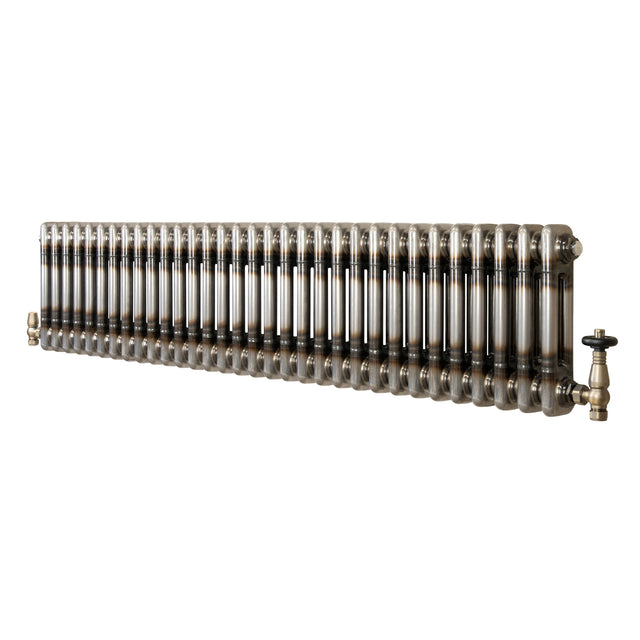 Klassischer 2-Säulen-Heizkörper mit TRV – 300 x 1460 mm - Rohmetall