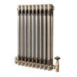 Klassischer 2-Säulen-Heizkörper mit TRV – 600 x 425 mm - Rohmetall