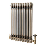 Klassischer 2-Säulen-Heizkörper mit TRV – 600 x 425 mm - Rohmetall