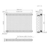 Klassischer 2-Säulen-Heizkörper mit TRV – 600 x 830 mm - Rohmetall - view 5
