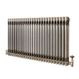 Klassischer 2-Säulen-Heizkörper mit TRV – 600 x 1190 mm - Rohmetall