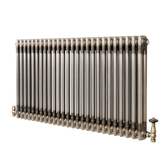 Klassischer 2-Säulen-Heizkörper mit TRV – 600 x 1190 mm - Rohmetall