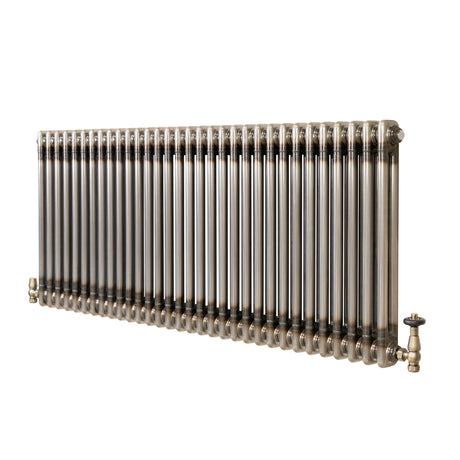 Klassischer 2-Säulen-Heizkörper mit TRV – 600 x 1460 mm - Rohmetall