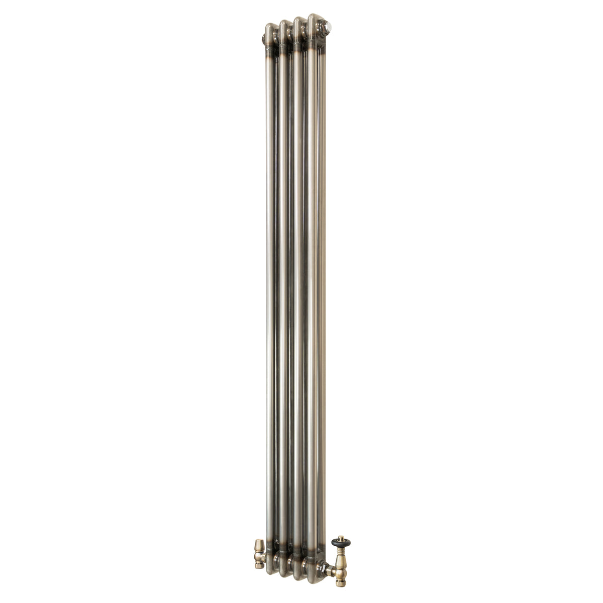 Klassischer 2-Säulen-Heizkörper mit TRV – 1500 x 200 mm - Rohmetall