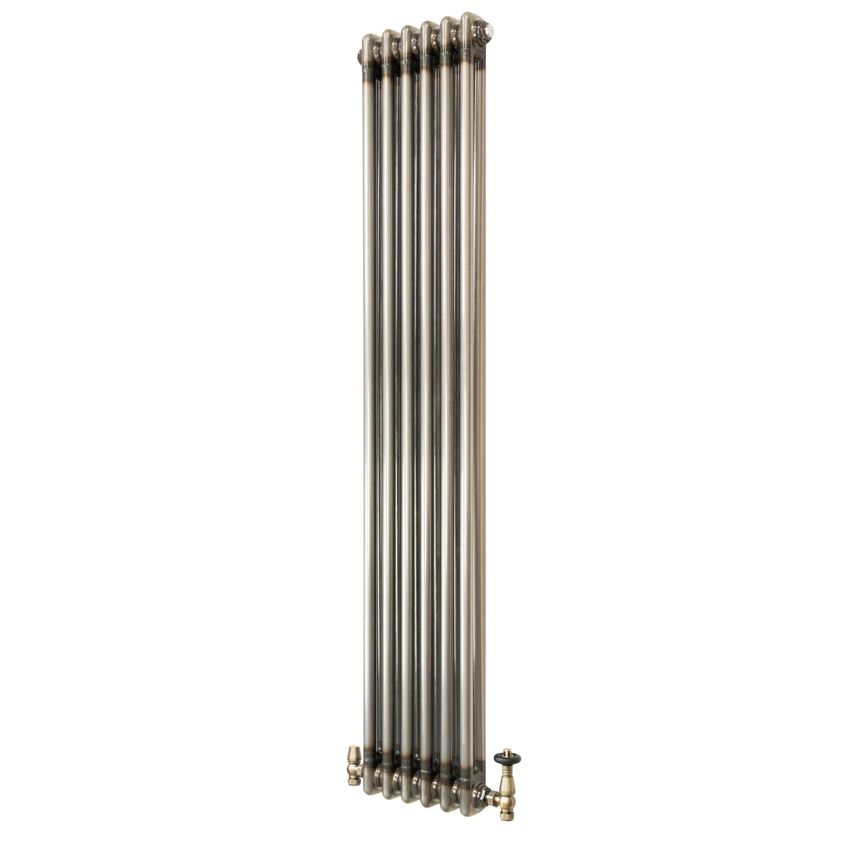 Klassischer 2-Säulen-Heizkörper mit TRV – 1500 x 290 mm - Rohmetall