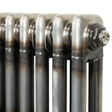 Klassischer 2-Säulen-Heizkörper mit TRV – 1500 x 290 mm - Rohmetall
