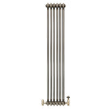 Klassischer 2-Säulen-Heizkörper mit TRV – 1500 x 290 mm - Rohmetall