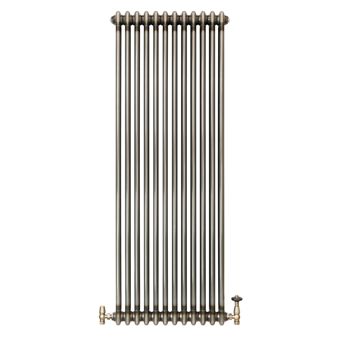 Klassischer 2-Säulen-Heizkörper mit TRV – 1500 x 560 mm - Rohmetall
