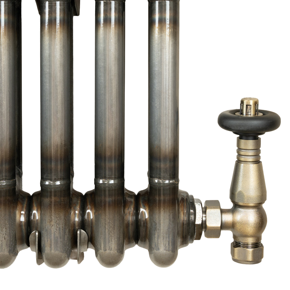 Klassischer 2-Säulen-Heizkörper mit TRV – 1500 x 560 mm - Rohmetall
