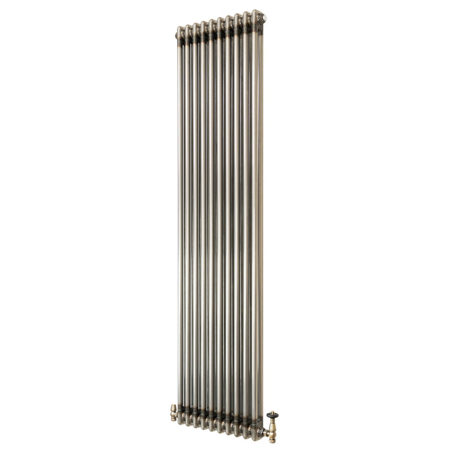 Klassischer 2-Säulen-Heizkörper mit TRV – 1800 x 470 mm - Rohmetall