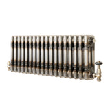 Klassischer 3-Säulen-Heizkörper mit TRV – 300 x 830 mm - Rohmetall