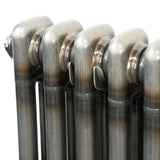 Klassischer 3-Säulen-Heizkörper mit TRV – 300 x 830 mm - Rohmetall